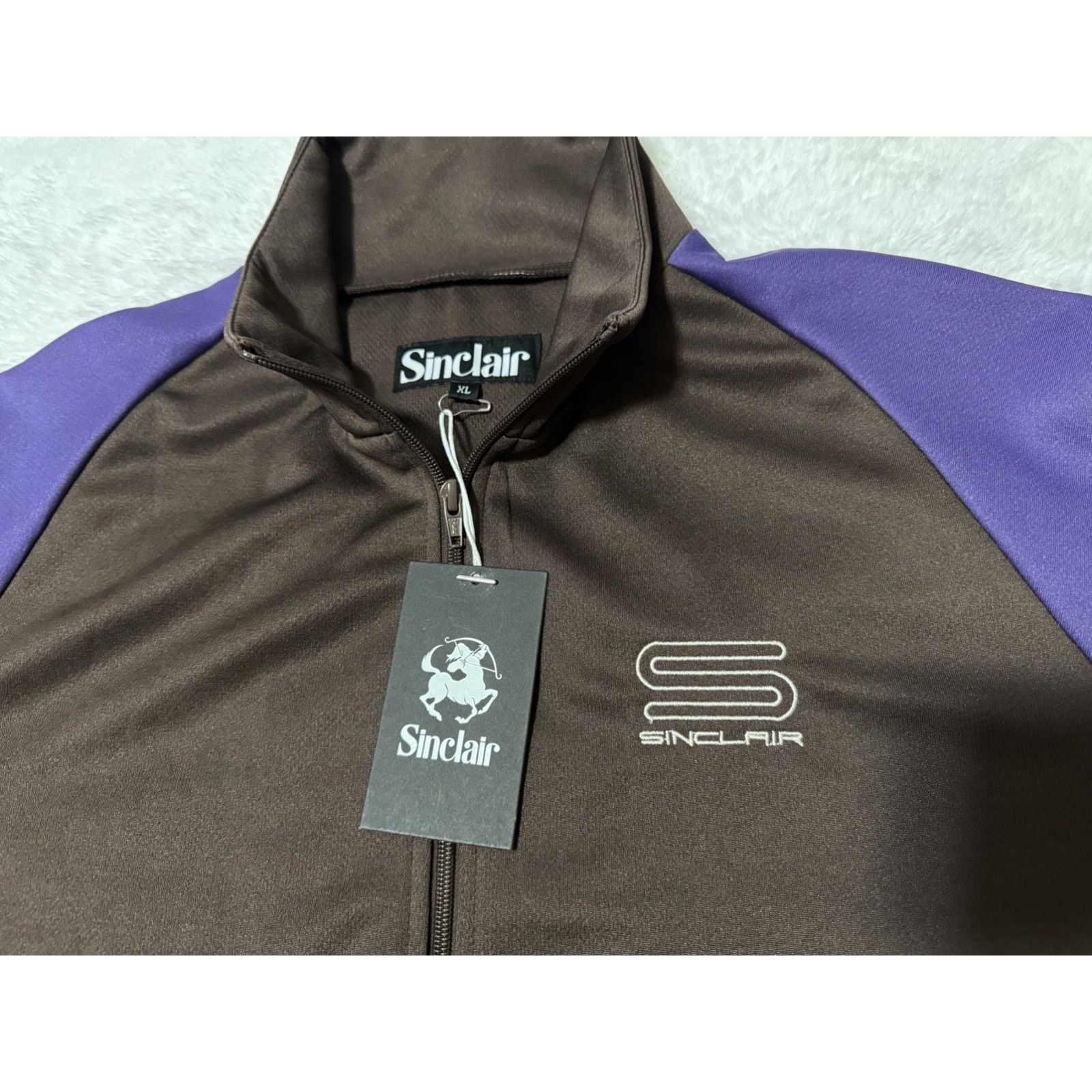 Sinclair Global Sinclair Global Tech Logo Track Jacket Brown Purple Size XL Size US XL / EU 56 / 4 - 2 Thumbnail