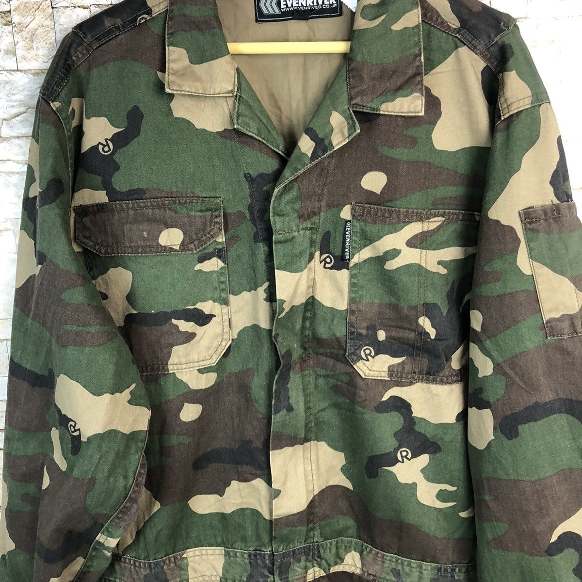 Japanese Brand Even River Green Camo Coveralls vintage japan #A553 Size US 38 / EU 54 - 5 Thumbnail
