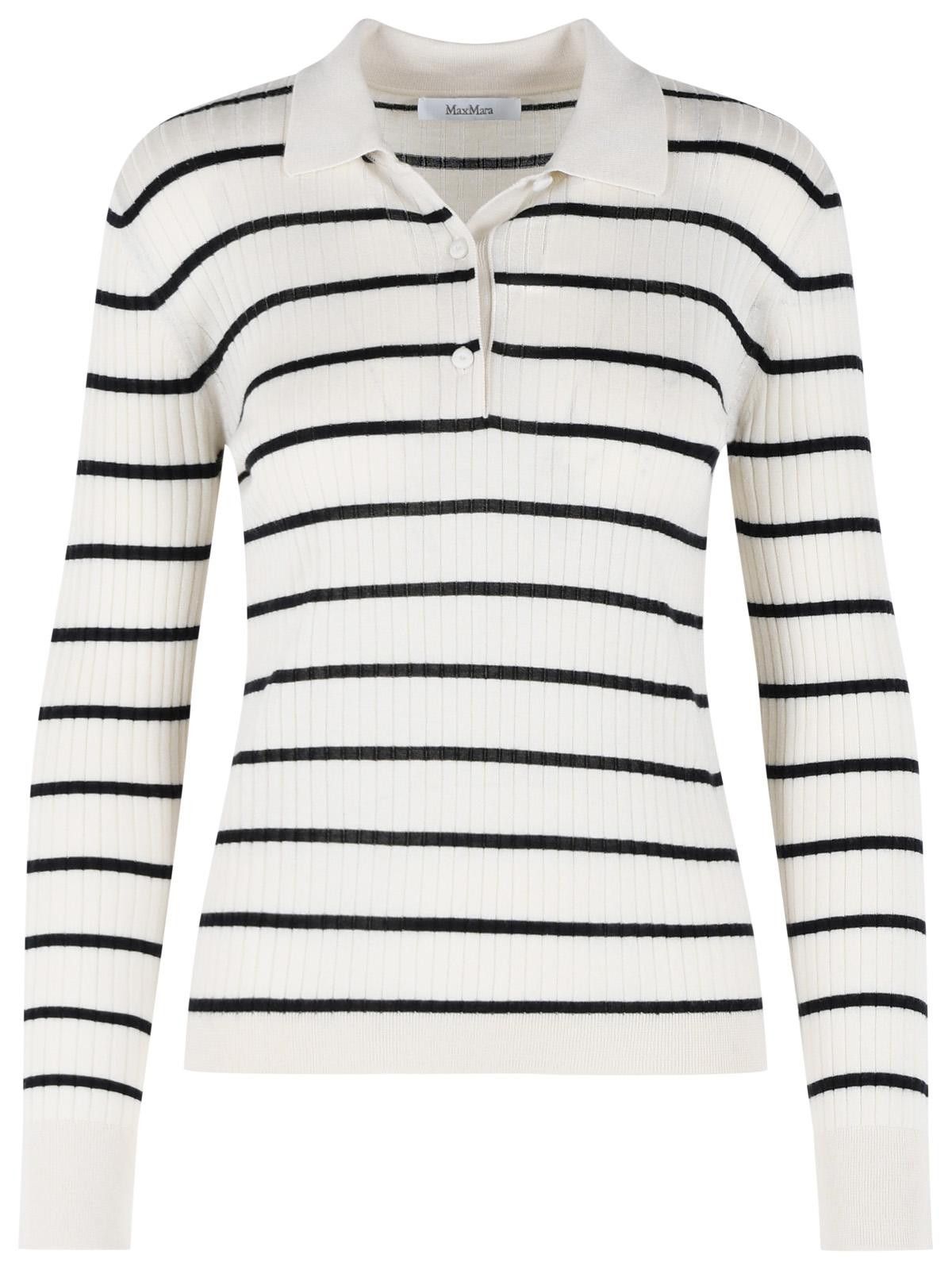 Max Mara MAX MARA 'Gitano' Cashmere And Cream Silk Sweater Size M / US 6-8 / IT 42-44 - 1 Thumbnail