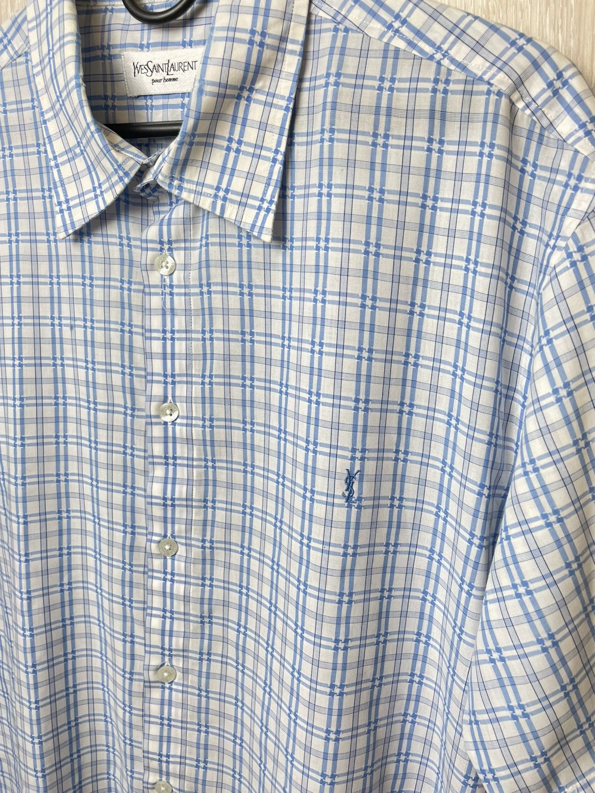 Yves Saint Laurent Vintage YSL Yves Saint Laurent Shirt Button Up Size US L / EU 52-54 / 3 - 2 Thumbnail