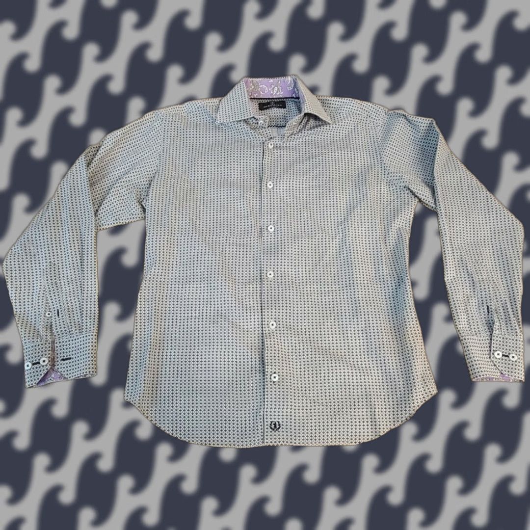 BUGATCHI Bugatchi Uomo Button-Up Shirt Mens Long Sleeve Casual Medium Multicolor Cotton Button-Down Collar Size US M / EU 48-50 / 2 - 1 Thumbnail