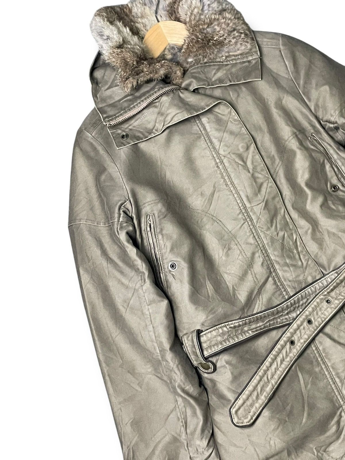 If Six Was Nine × Japanese Brand × Le Grande Bleu (L.G.B.) Unbranded Brand Fur Belted Jacket (64) Size US XXS / EU 40 - 5 Thumbnail
