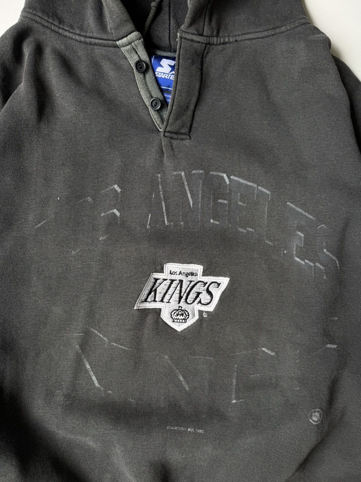 NHL × Vintage Vintage 1992 Los Angeles Kings Hoodie Starter Washed NHL y2k Size US M / EU 48-50 / 2 - 9 Thumbnail