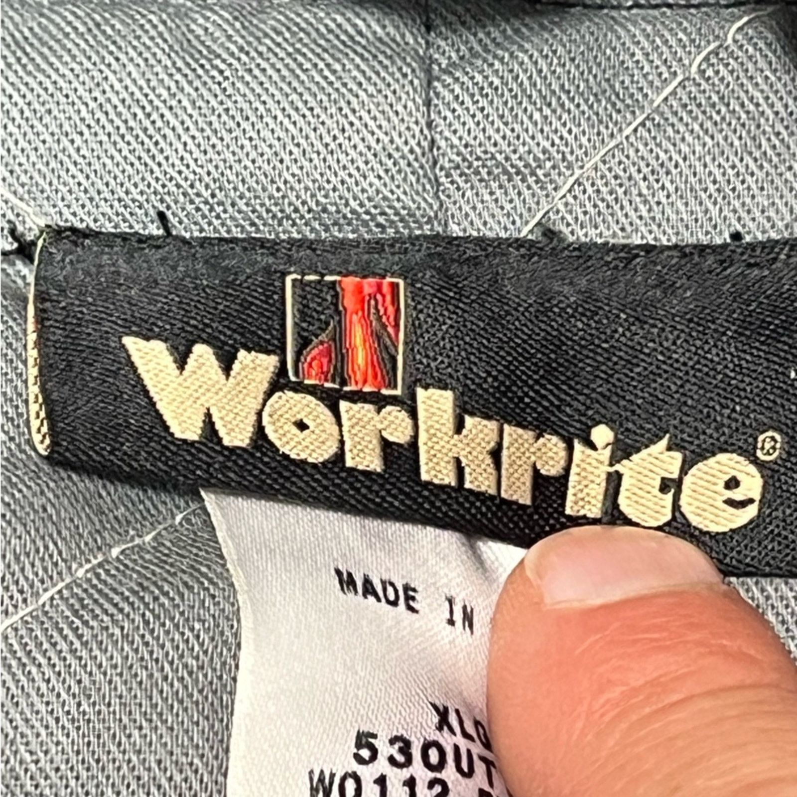 Vintage Vintage Workrite FR Quilted Lined Bomber Jacket Mens RARE Size US XL / EU 56 / 4 - 5 Thumbnail