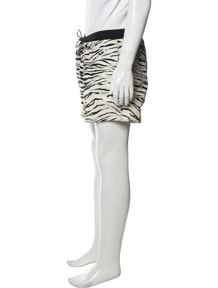 Saint Laurent Paris o1bcso1str0924 Zebra Print Swim Shorts in Black/White Size US 30 / EU 46 - 2 Thumbnail