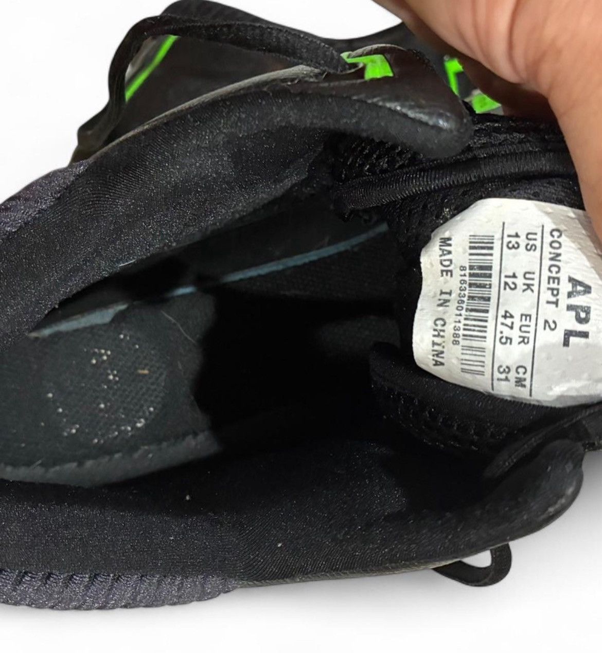 APL APL Concept 2 Basketball Sneakers – Black/Neon – Size 13 Size US 13 / EU 46 - 5 Thumbnail