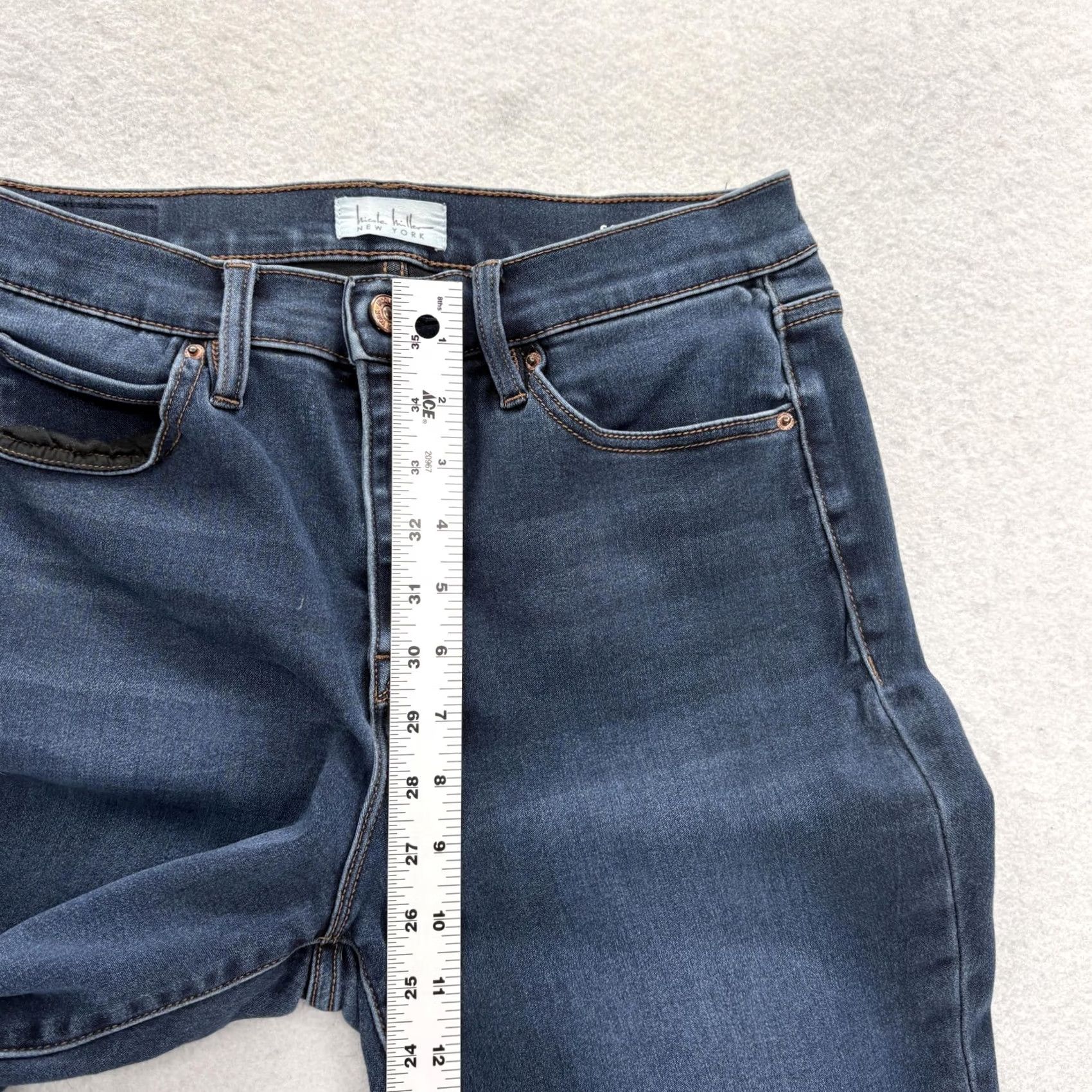 Nicole Miller Nicole Miller Soho High Rise Skinny Jeans Womens 12 Blue Dark Wash Stretch Pants Size 34" / US 12 / IT 48 - 7 Thumbnail