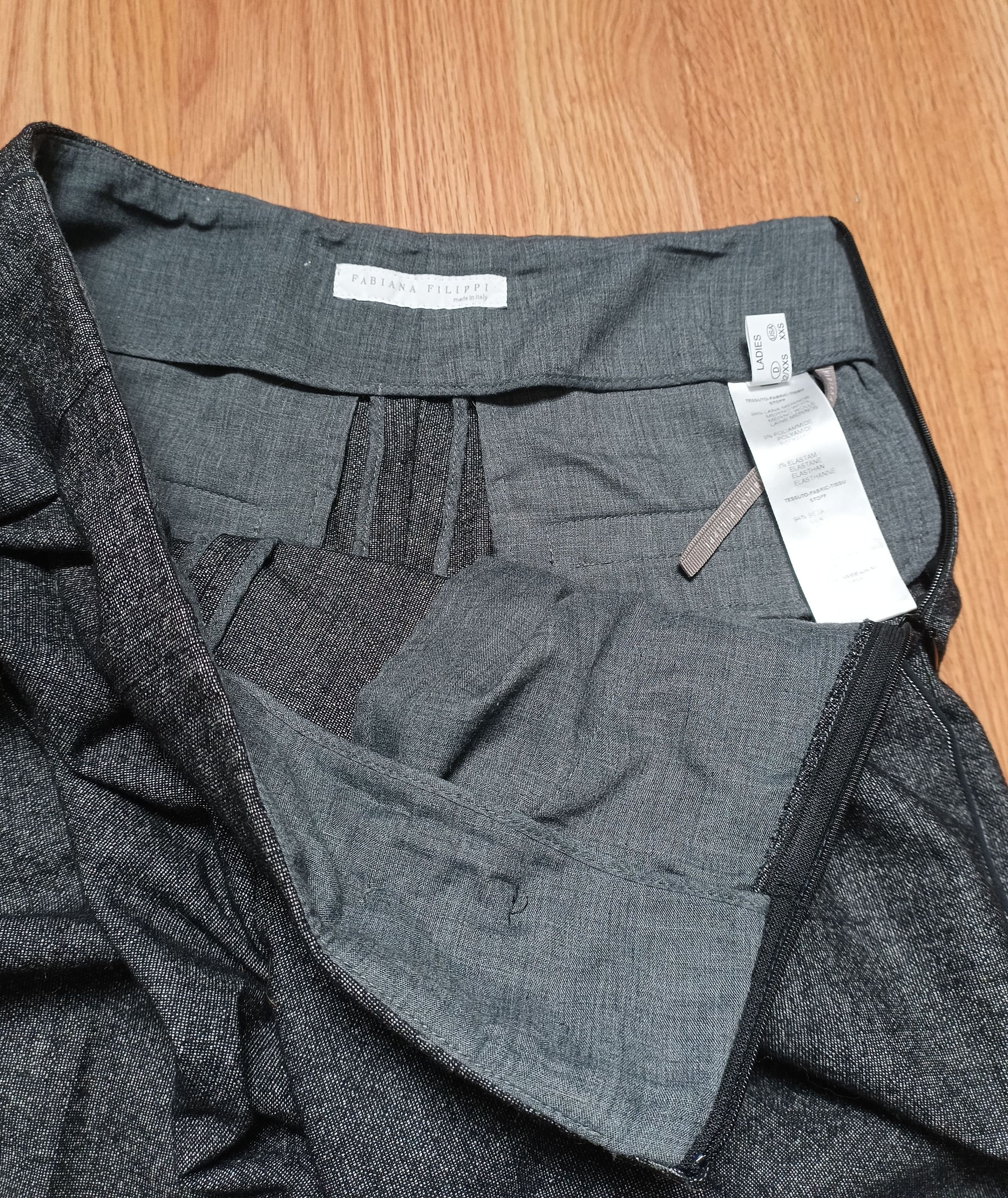Fabiana Filippi Fabiana Filippi Merino Wool Silk Wide Leg Pants Size XXS Size 26" / US 2 / IT 38 - 8 Thumbnail