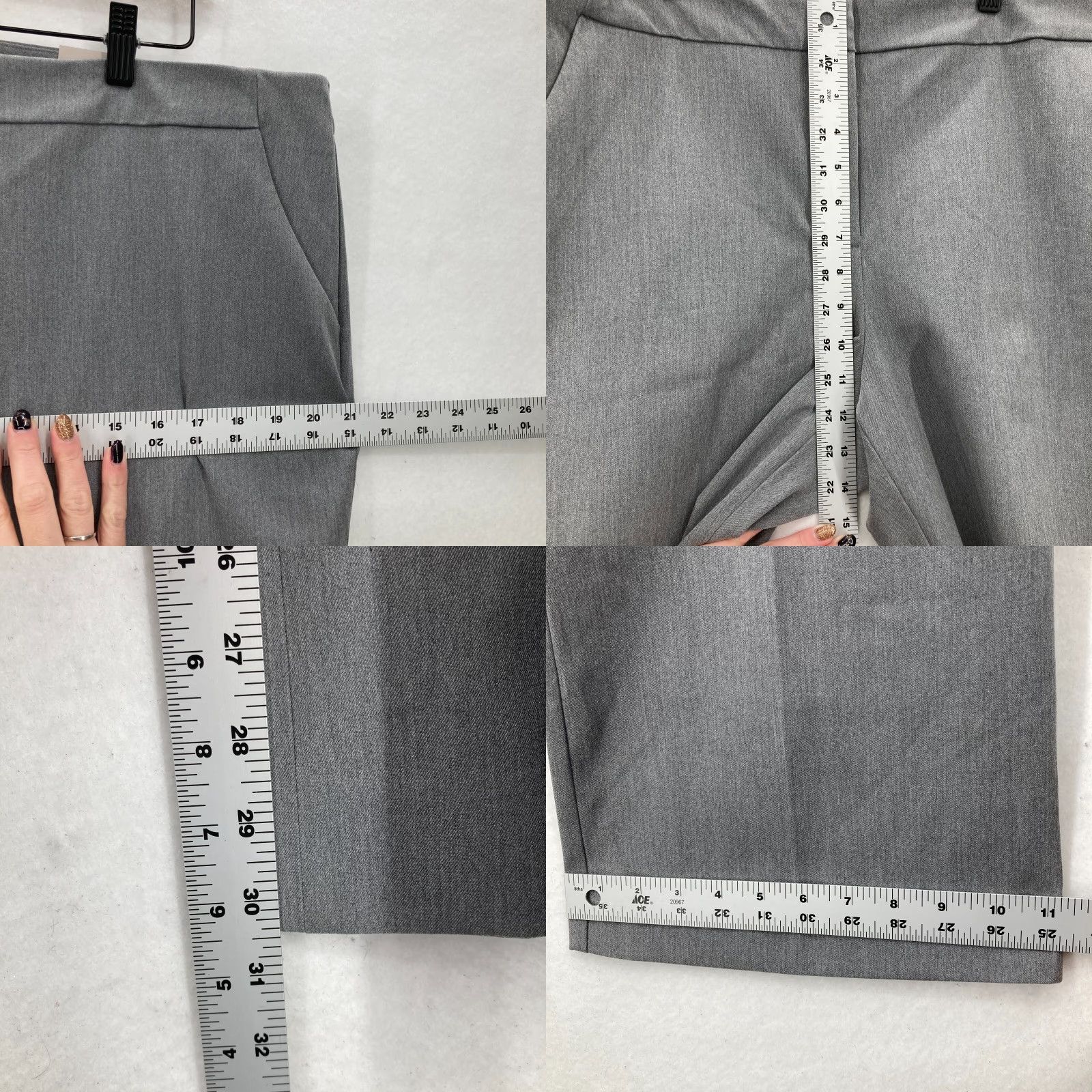 Vintage Chico's So Slimming Trouser Pants Women's Gray Stretch Relaxed Career Office Size 38" / US 16 / IT 52 - 8 Thumbnail