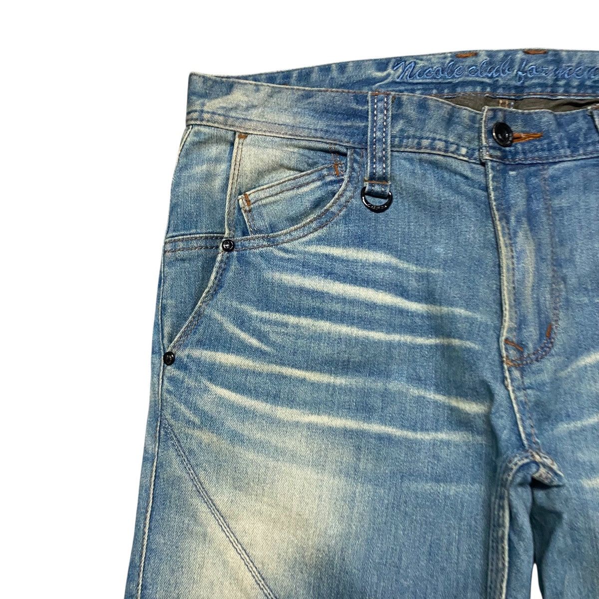 Nicole Club NCFM Denim Low Flare Jeans Size US 32 / EU 48 - 4 Thumbnail