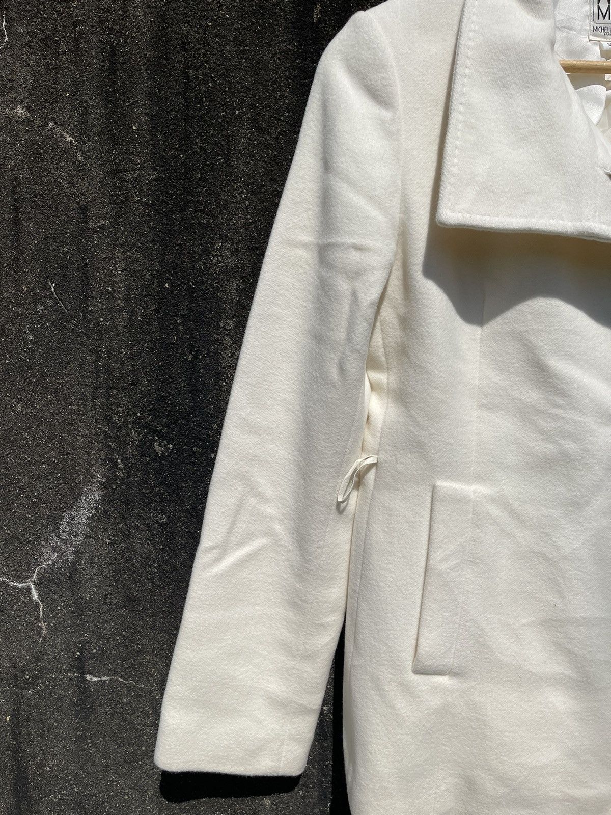 Designer Michel Klein Paris WKMK White Wool Blend Jacket Size S / US 4 / IT 40 - 6 Thumbnail