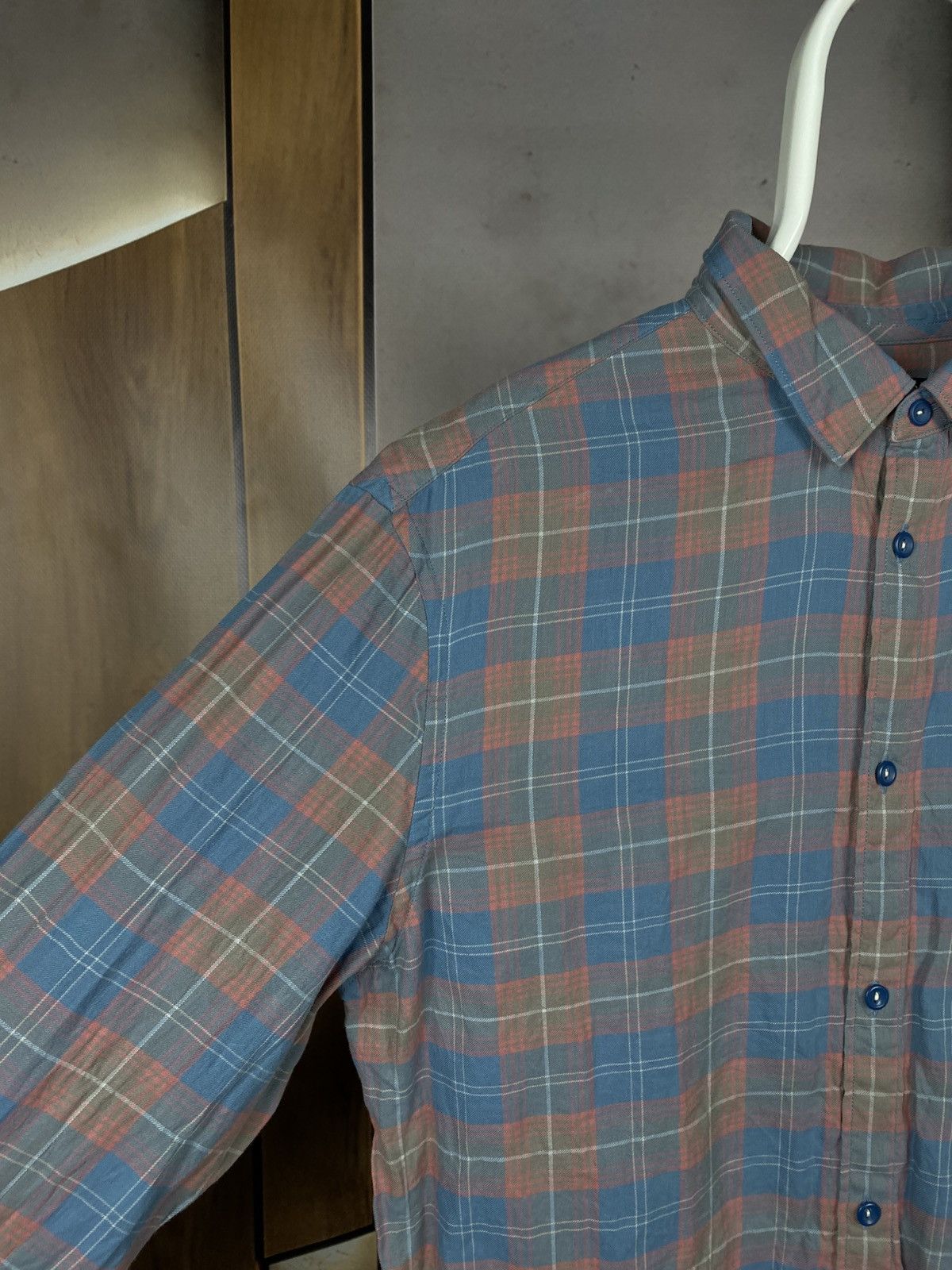 Allsaints 💋Vintage Shirt Button Up Allsaints Flannel Checkered Tee💋 Size US L / EU 52-54 / 3 - 4 Thumbnail