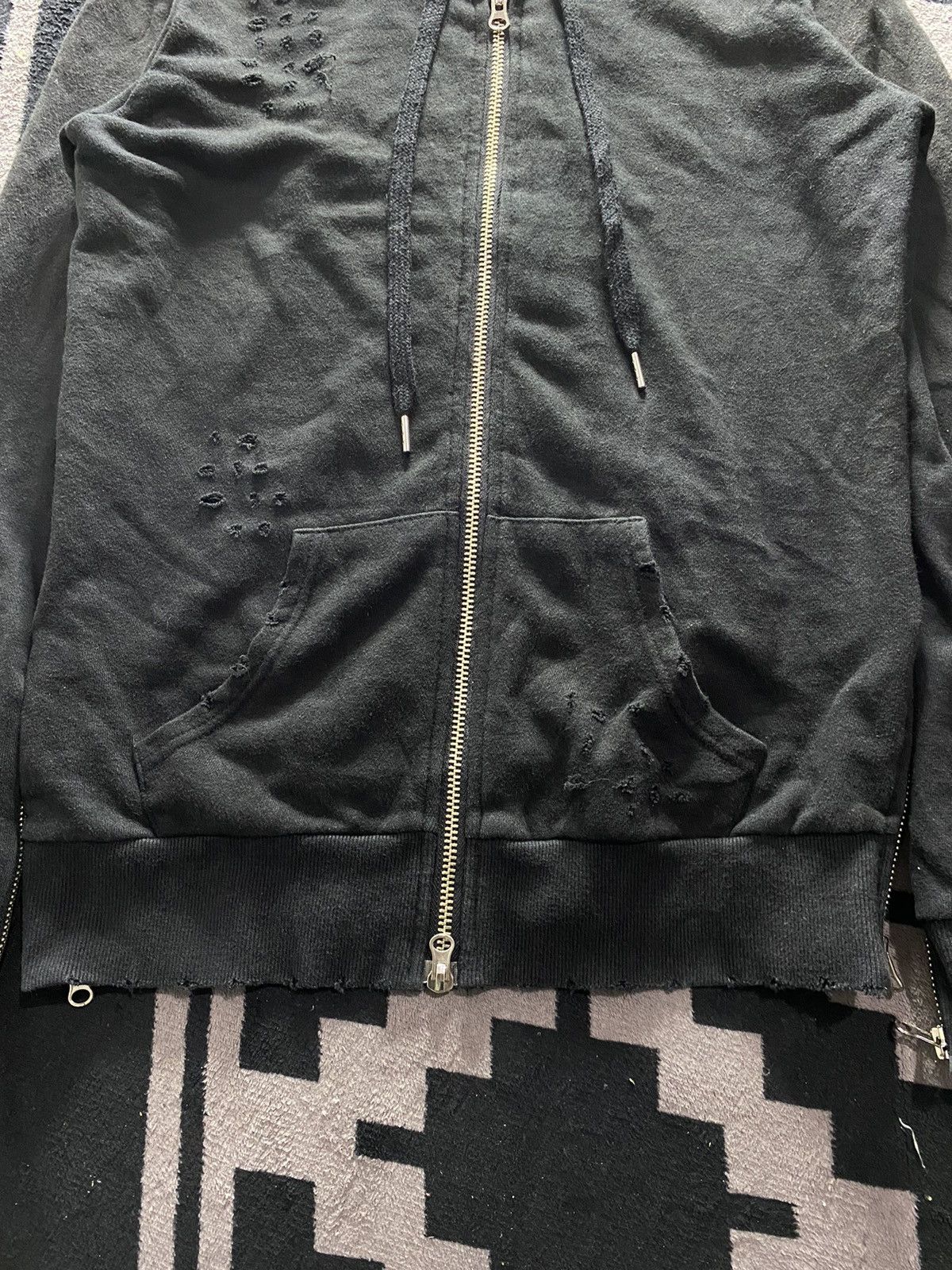 If Six Was Nine × Japanese Brand × Le Grande Bleu (L.G.B.) Vintage distressed multi zip hoodie Size US XL / EU 56 / 4 - 4 Thumbnail