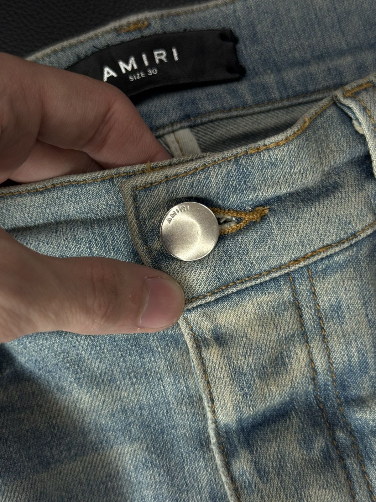 Amiri Amiri Blue Jeans Cheetah Patch Rare Size 30 Flawless 🧼 Size US 30 / EU 46 - 10 Thumbnail