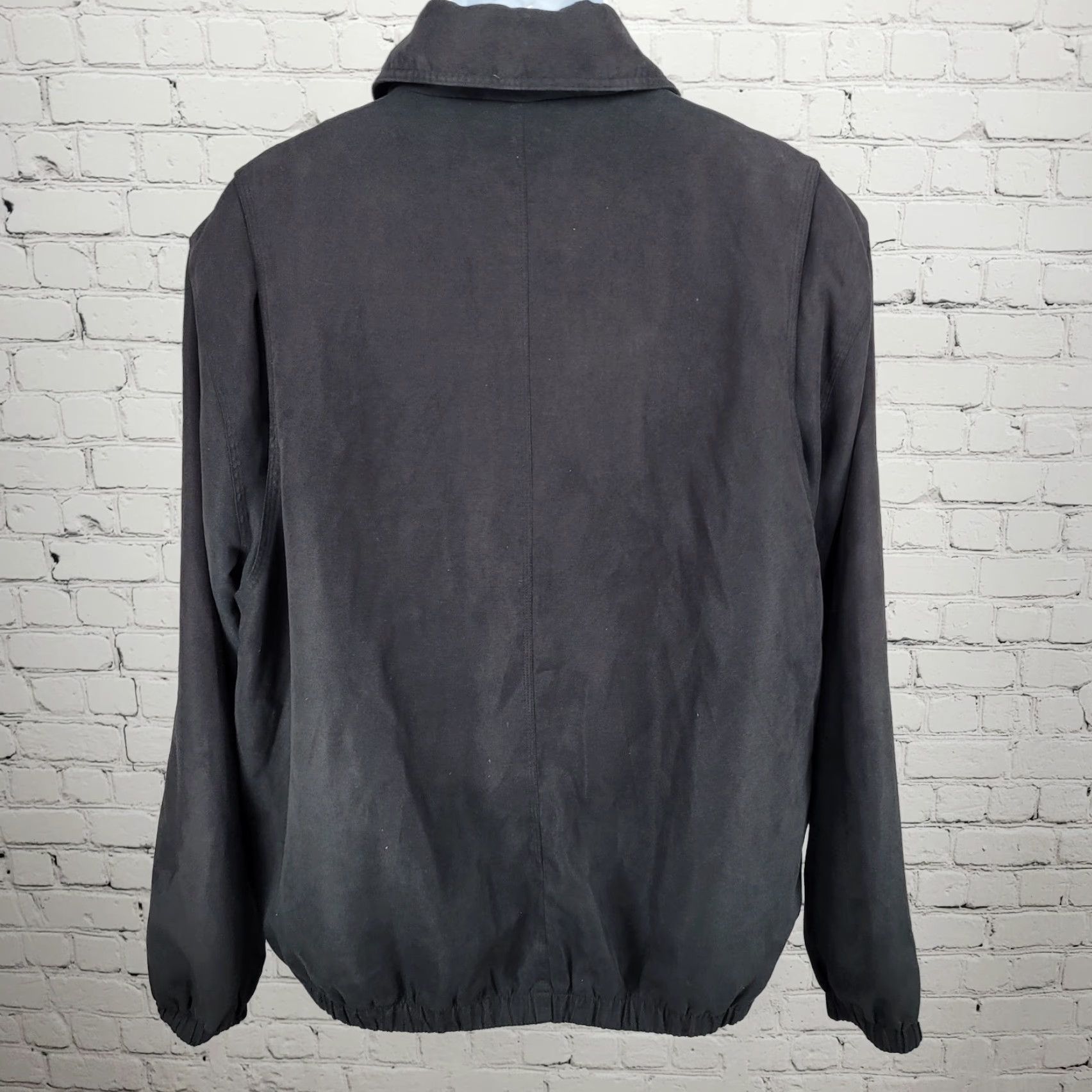 Joseph Abboud Joseph Abboud Jacket Black Microfiber Full Zip Collared Lightweight Lined XL Size US XL / EU 56 / 4 - 2 Thumbnail