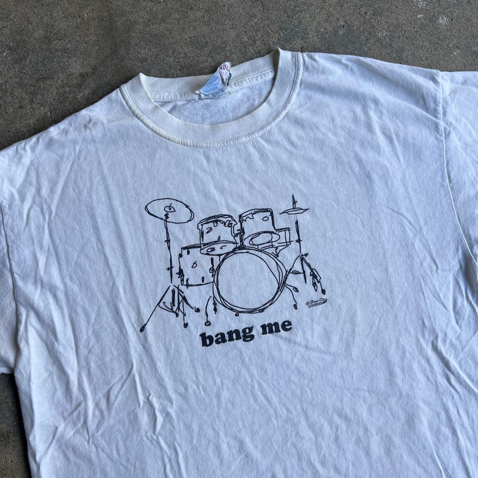 Vintage Vintage drummer white graphic t shirt Size US L / EU 52-54 / 3 - 2 Thumbnail