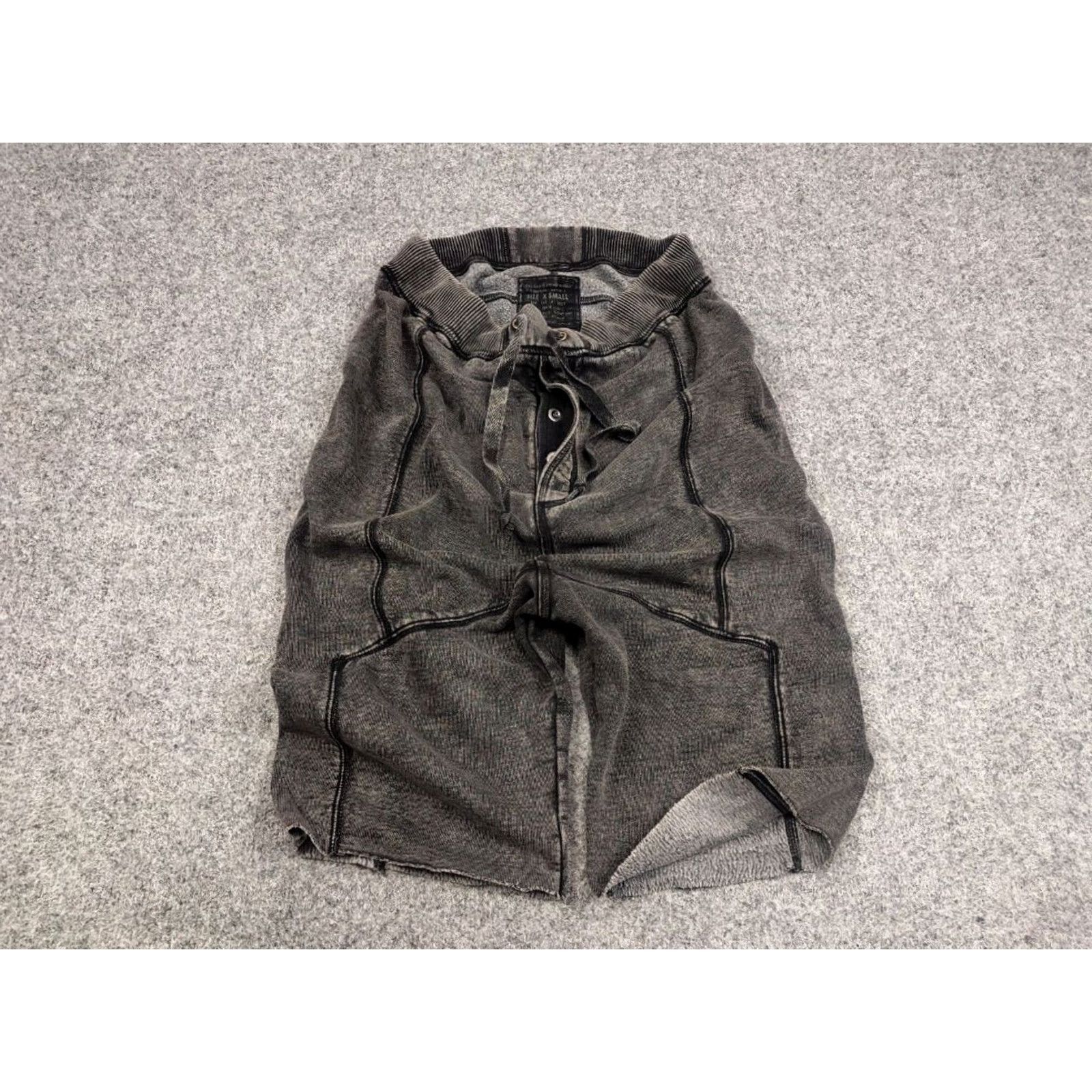 Allsaints VINTAGE AllSaints Spitalfields Shorts Harem Garment Dyed Dark Gray Cotton 30 Mens Regular Living 90s American Style Size US 30 / EU 46 - 2 Thumbnail