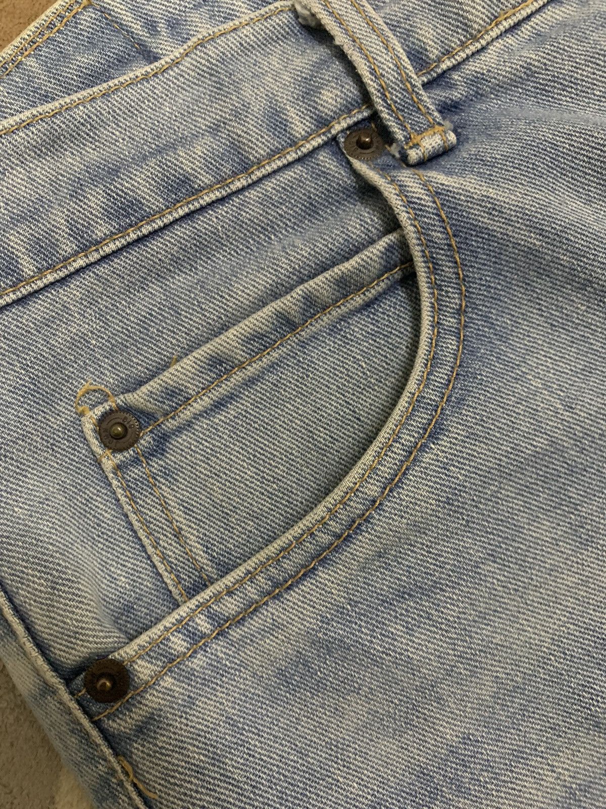 Big John Vintage 90s Big John Blue Wash Baggy Distressed Jeans Size US 31 - 5 Thumbnail