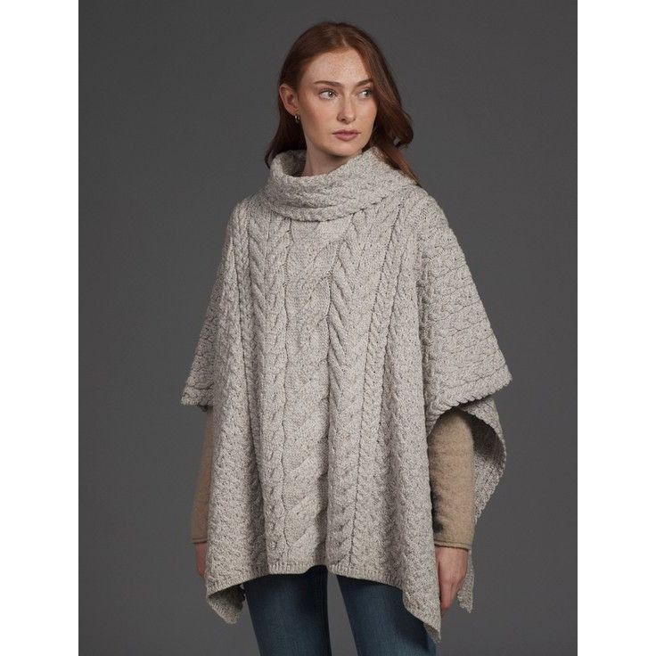 Other Aran ‎Womens ‎‎‎‎‎‎‎‎Top One Size Beige Co‎wl Neck Poncho Size ONE SIZE - 8 Thumbnail