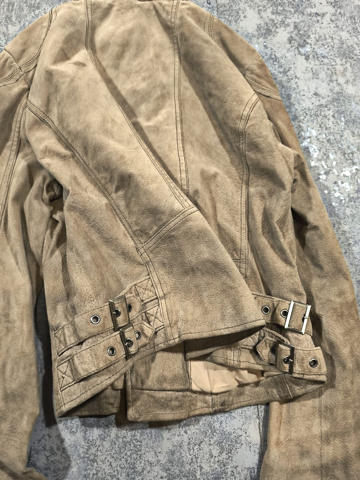 Leather avantgarde grunge crop leather biker jacket western Size S / US 4 / IT 40 - 3 Thumbnail