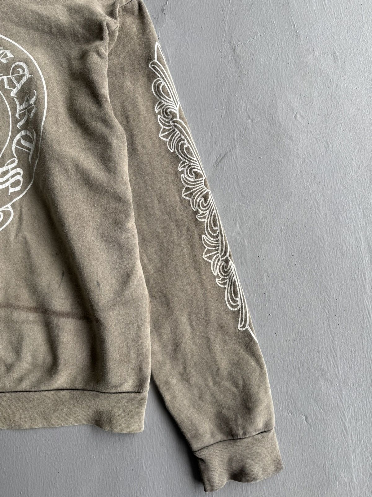 Chrome Hearts Trashed Faded - Horseshoe Floral Hoodie Size US M / EU 48-50 / 2 - 5 Thumbnail