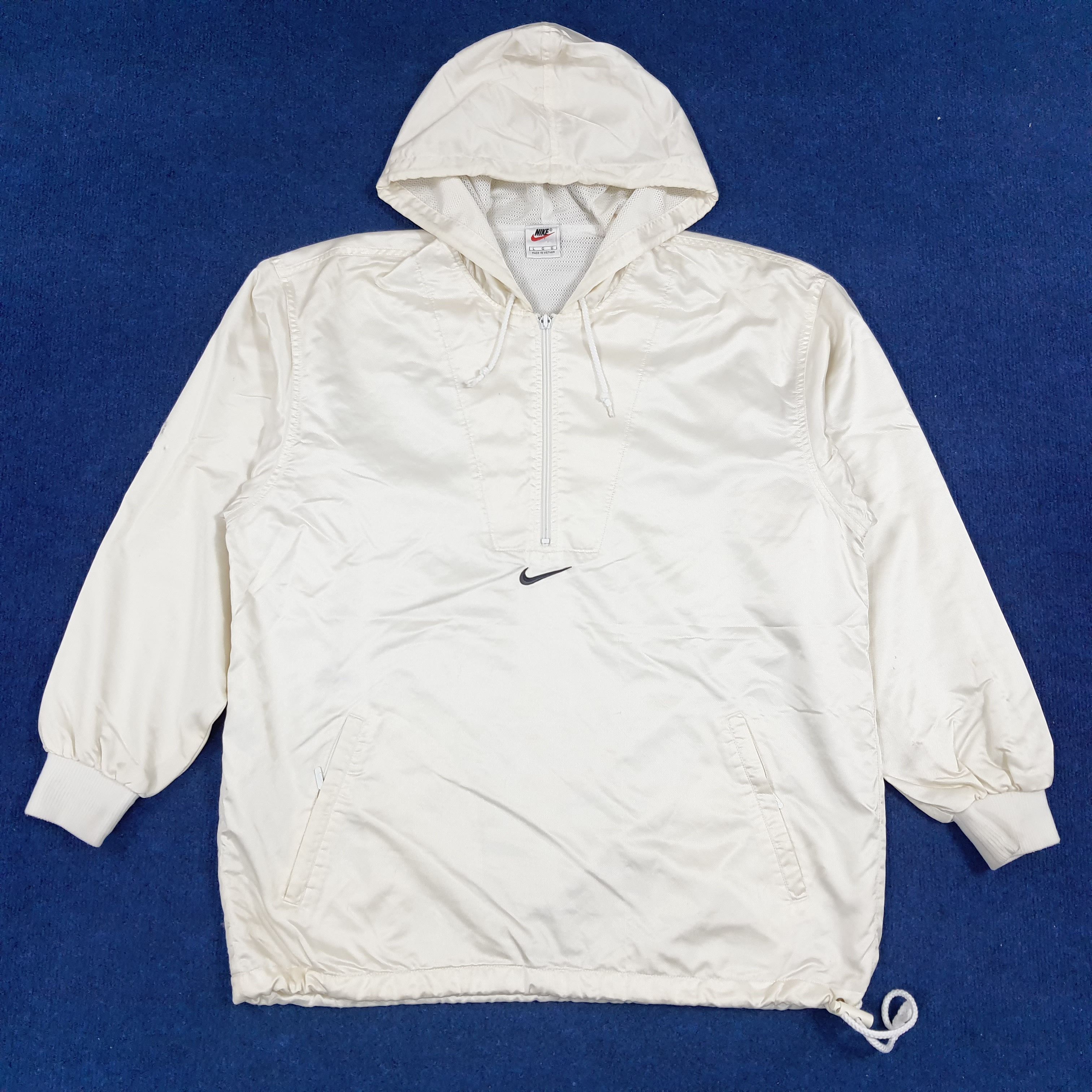 Nike × Vintage Vintage Nike Center Logo Embroidery Half Zipper Hoodie Size US XL / EU 56 / 4 - 1 Thumbnail