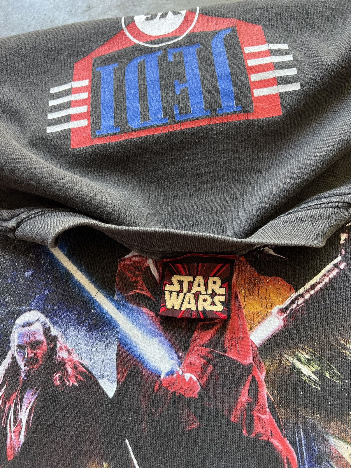 Star Wars × Vintage 1999 Star Wars Phantom Menace Jedi vs Sith Movie Tee Shirt Size US L / EU 52-54 / 3 - 6 Thumbnail