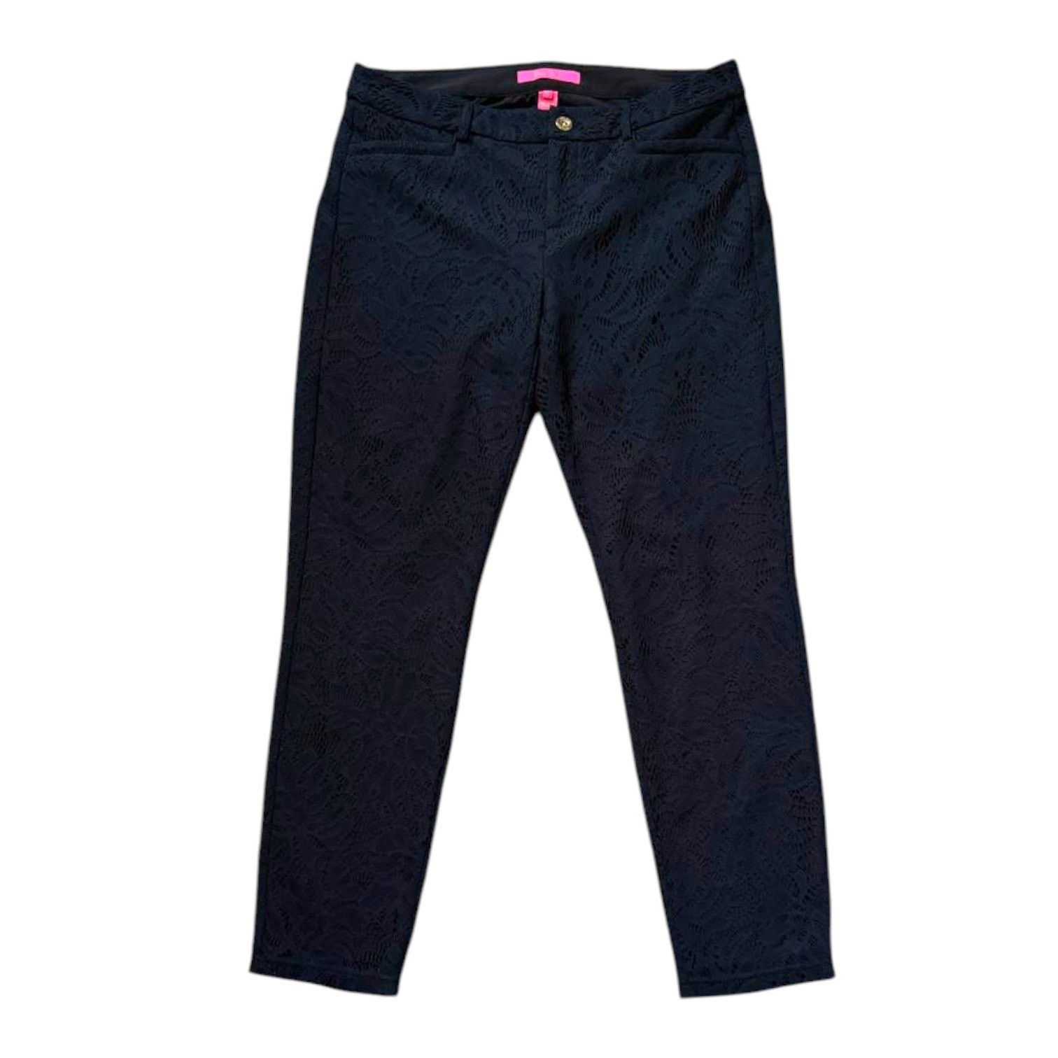 Lilly Pulitzer Lilly Pulitzer Navy Blue Pants | Size 8 Size 30" / US 8 / IT 44 - 1 Thumbnail