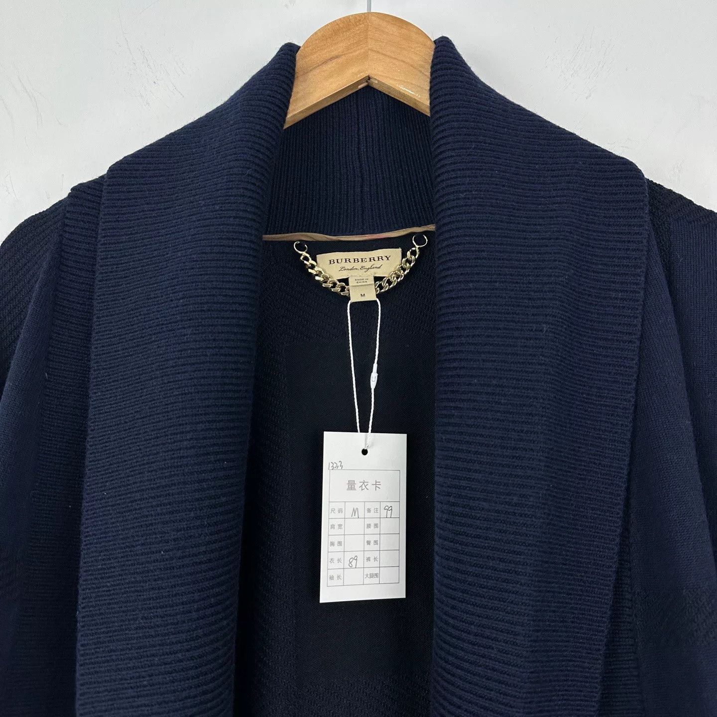 Burberry Burberry Blue Wool Knit Cardigan M Size US XXS / EU 40 - 3 Thumbnail