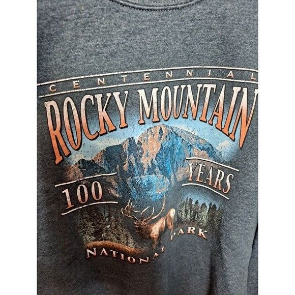 Gildan Gildan Rocky Mountain National Park Sweatshirt Graphic Print Size ONE SIZE - 3 Thumbnail