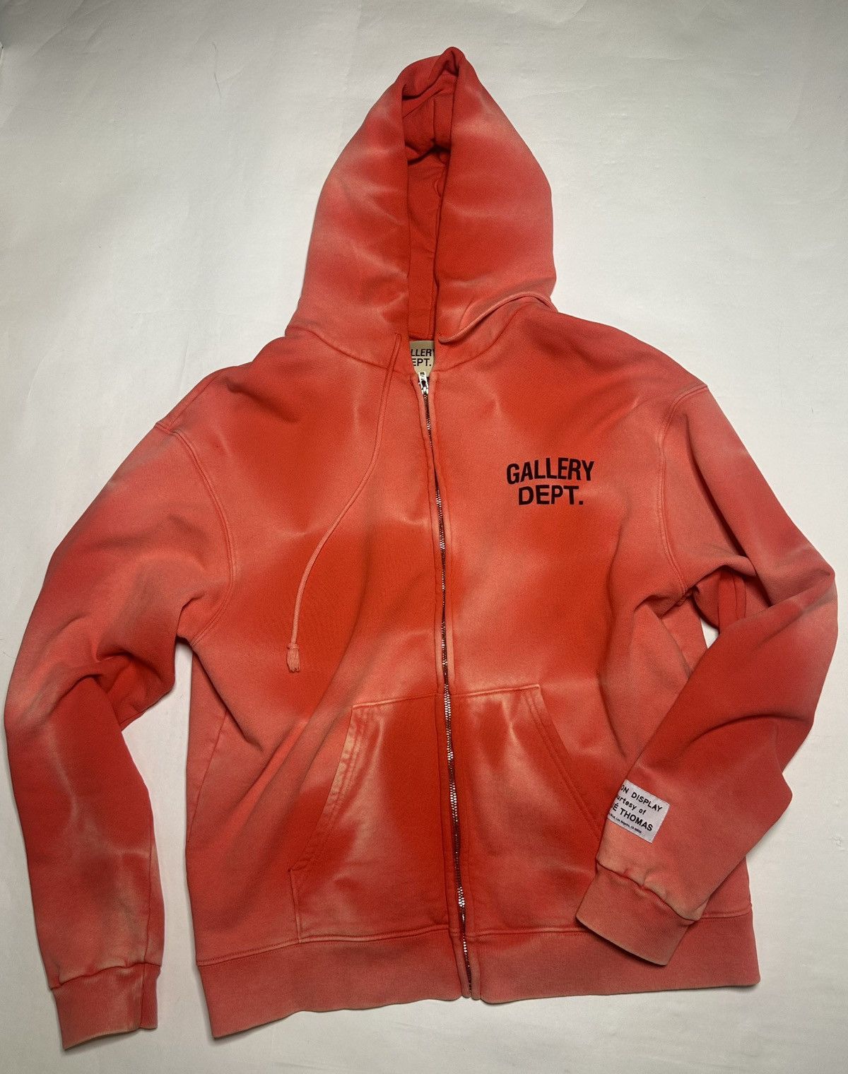 Pre-owned Gallery Dept. . Zip Up Hoodie In Washed Red