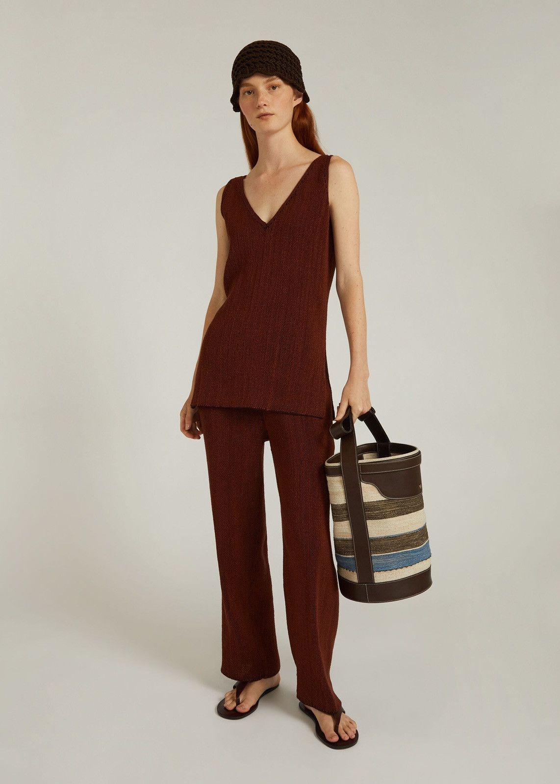 Loro Piana o1srvl11e0424 Top in Coffee Size XL / US 12-14 / IT 48-50 - 3 Thumbnail