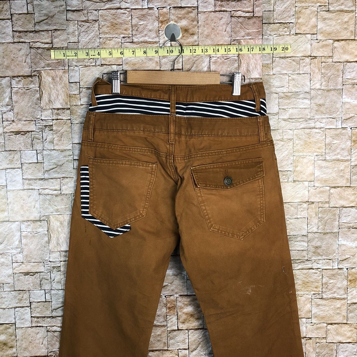 Japanese Brand Japan double waist Brown vintage cargo Pants #A434 Size US 28 / EU 44 - 15 Thumbnail