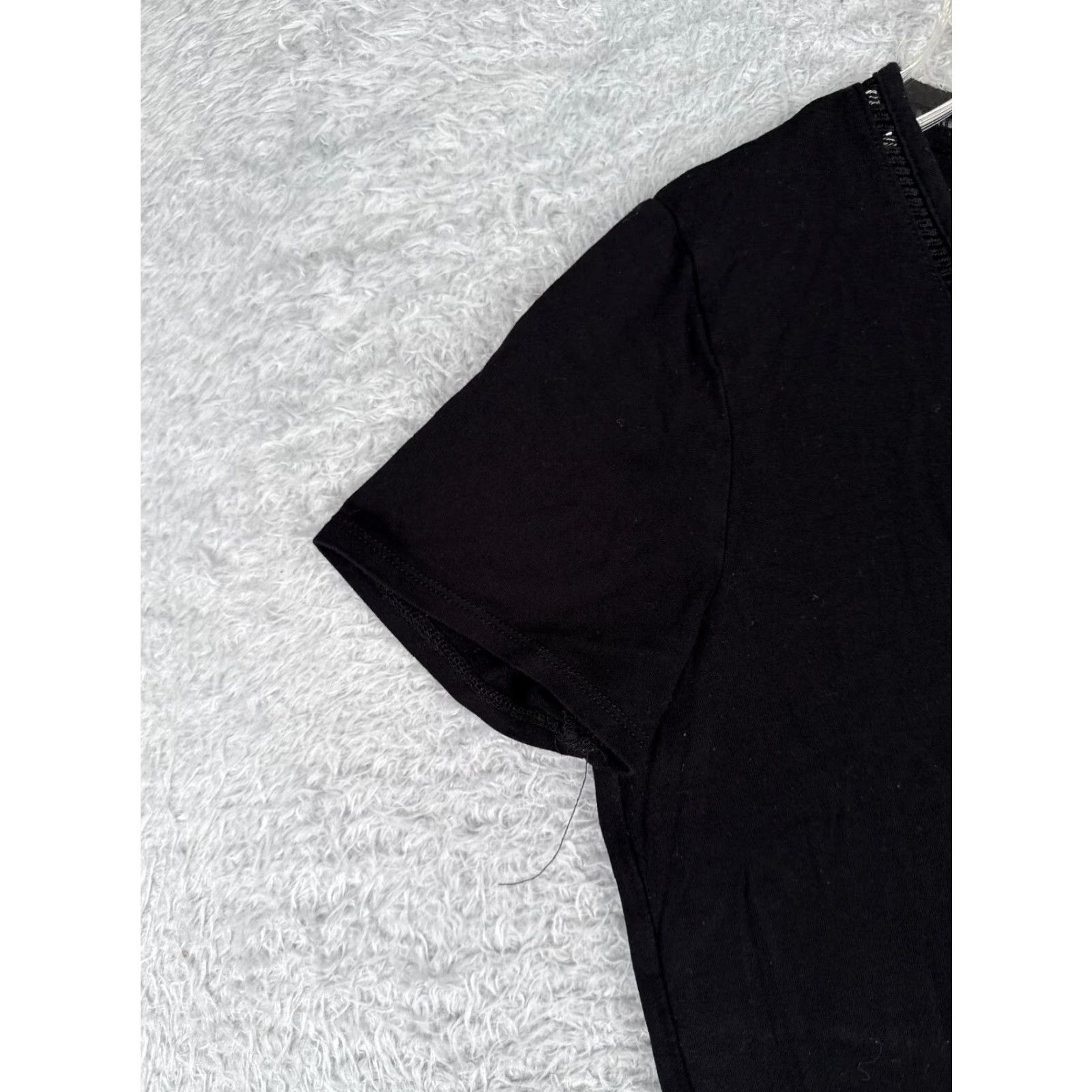 Tommy Hilfiger Tommy Hilfiger Shirt Womens Small Petite Black Scoop Neck Viscose Blend Jersey Logo Short Sleeve Pullover Casual All Seasons Breathable Easy Care Size S / US 4 / IT 40 - 3 Thumbnail