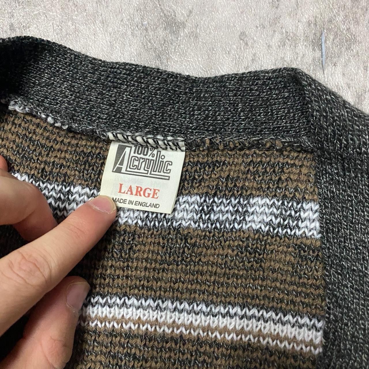 Other 80s brown and white striped sweater vest #striped Size US L / EU 52-54 / 3 - 3 Thumbnail