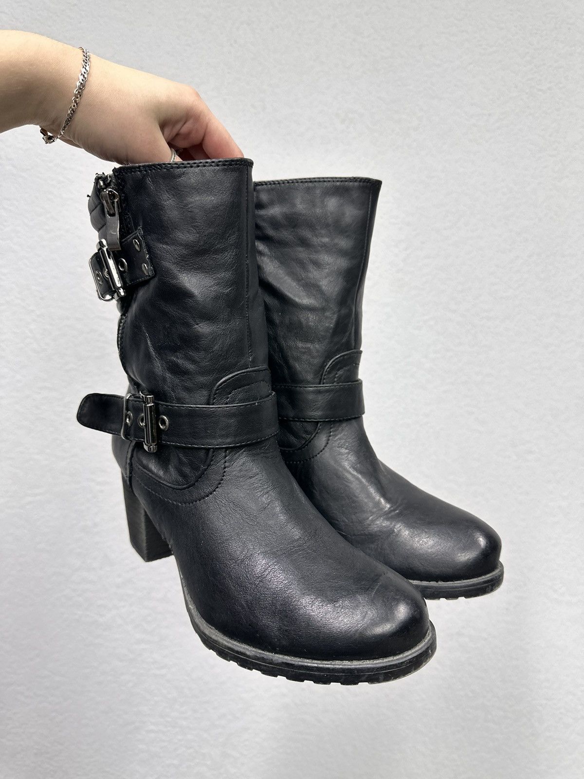 A.S.98 Vintage Leather Hight Heels AS 98 Style Gothic Rick Owens Size US 9 / IT 39 - 4 Thumbnail