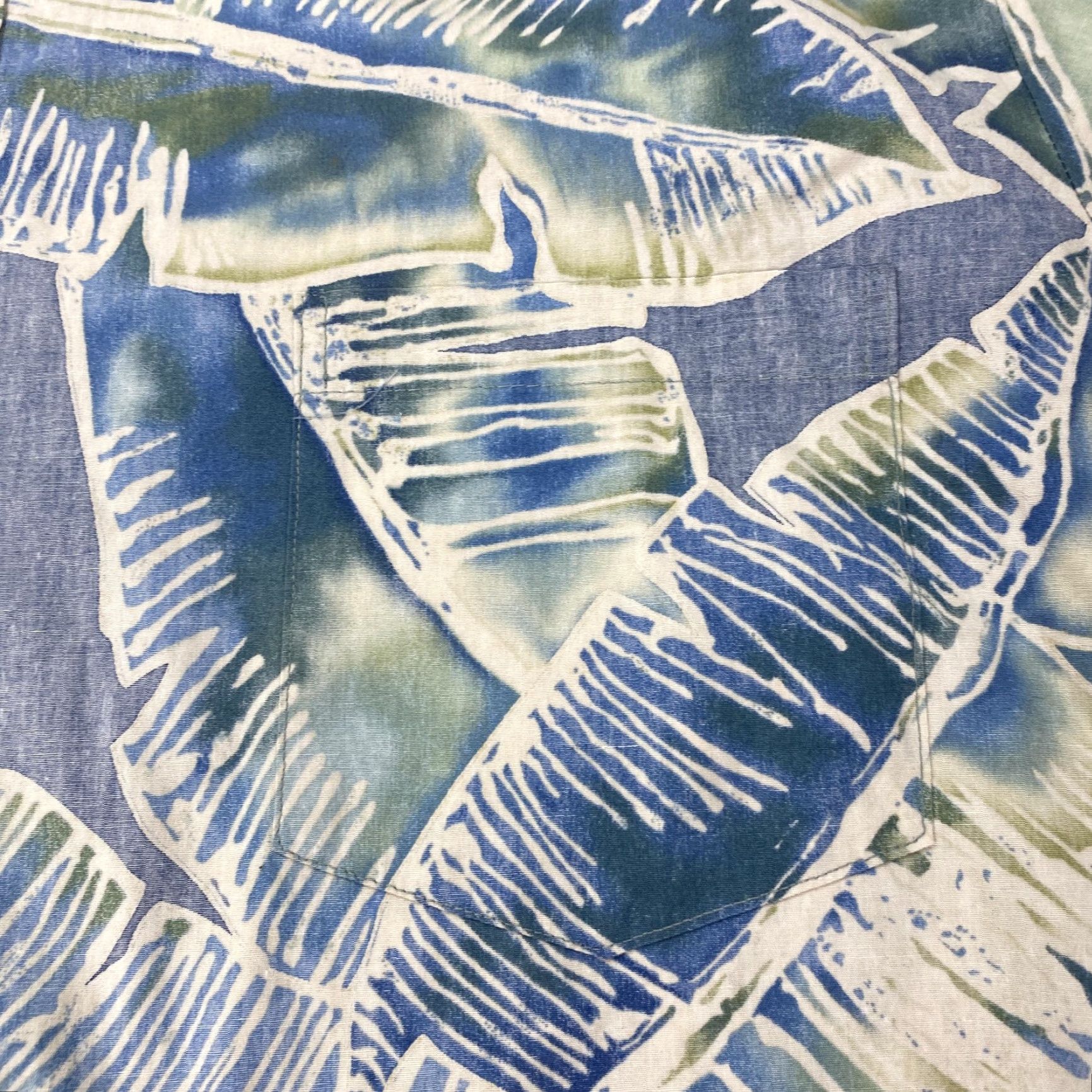 Tori Richard Tori Richard Shirt XL Blue Leaf Print Hawaiian Button-Up Short Sleeve Cotton Aloha Beach Mens Size US XL / EU 56 / 4 - 4 Thumbnail
