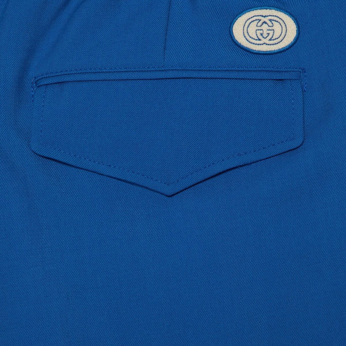 Gucci oc11z1025 Wool Mohair Pant With Interlocking G in Blue Size US 38 / EU 54 - 4 Thumbnail
