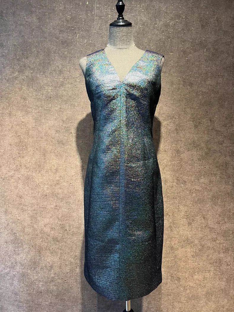 Jil Sander Jil Sander Metallic fabric dress Size XS / US 0-2 / IT 36-38 - 1 Thumbnail