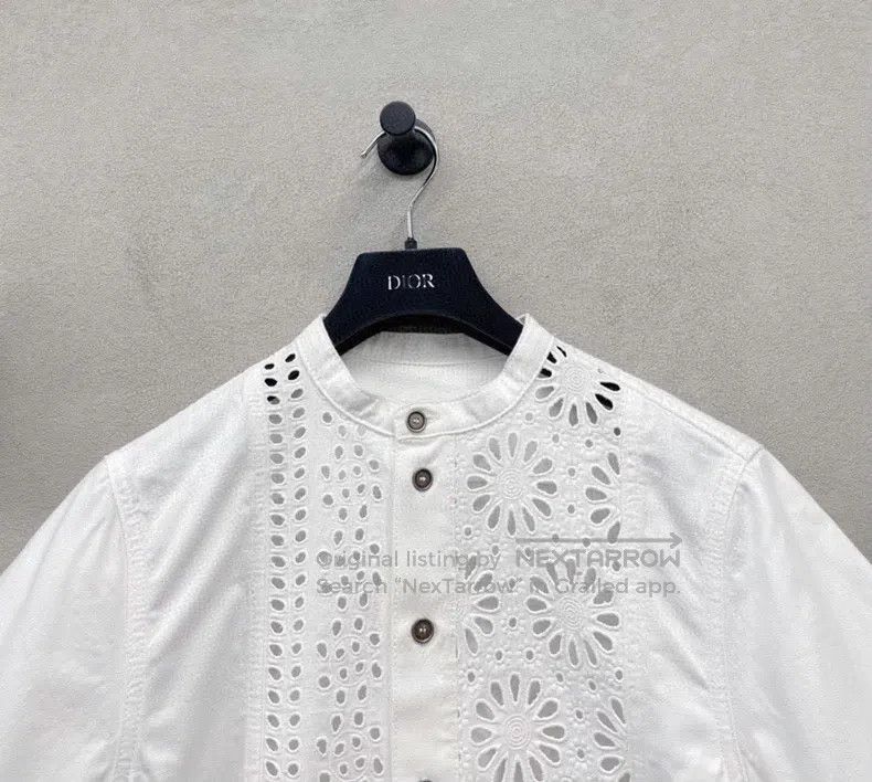Dior Dior Floral hollow single-breasted short-sleeved shirt Size XS / US 0-2 / IT 36-38 - 4 Thumbnail