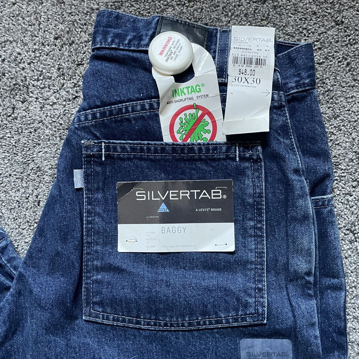 Levi's 1999 DEADSTOCK Levi’s Silvertab Baggy Jeans Size US 30 / EU 46 - 2 Thumbnail