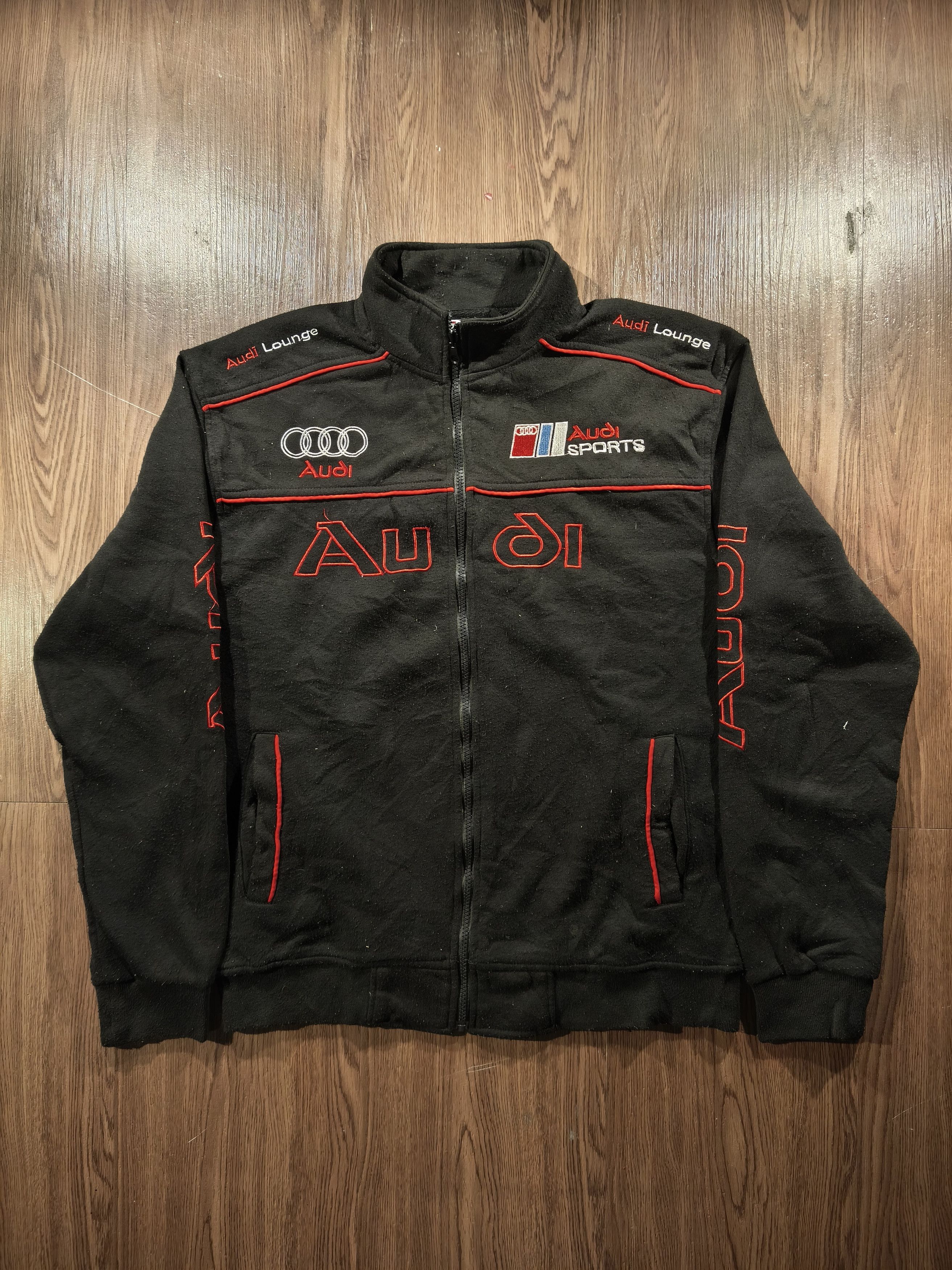 Audi Vintage Audi Racing Fleece Track Jacket Size US L / EU 52-54 / 3 - 3 Thumbnail
