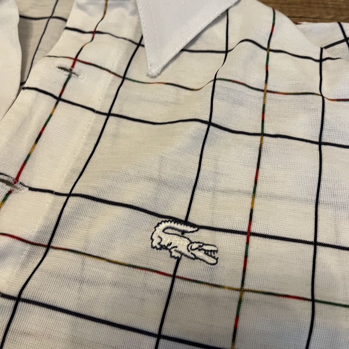 Lacoste × Vintage Vintage Lacoste Club Checked Polo Shirt Tee 90s 80s Retro Size US S / EU 44-46 / 1 - 3 Thumbnail