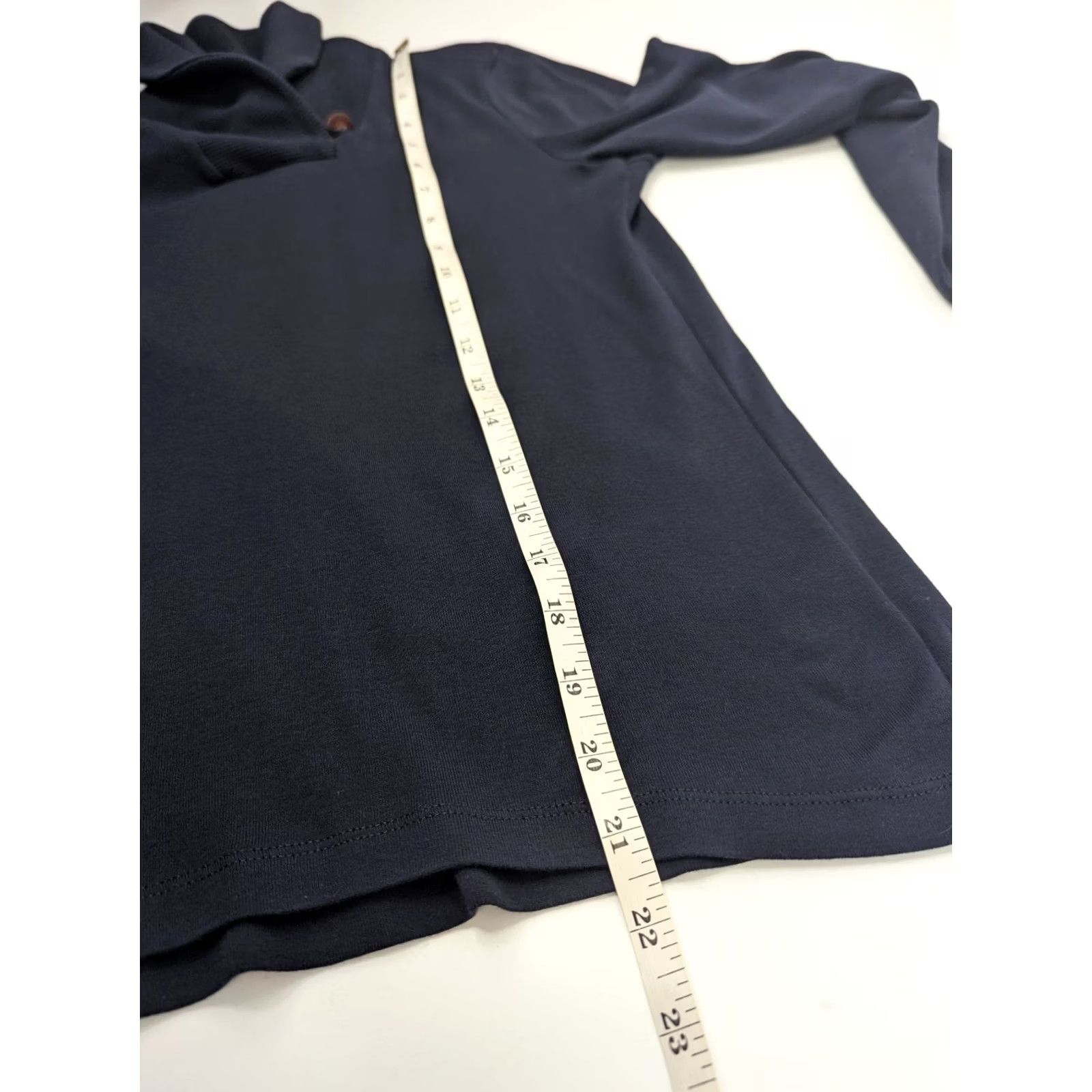 Ralph Lauren VINTAGE? No — Lauren Ralph Lauren Navy Cotton Shawl Collar Toggle Button Sweater Womens P/P Shirt Pullover Knitted Cotton Size XXS / US 00 / IT 34 - 5 Thumbnail