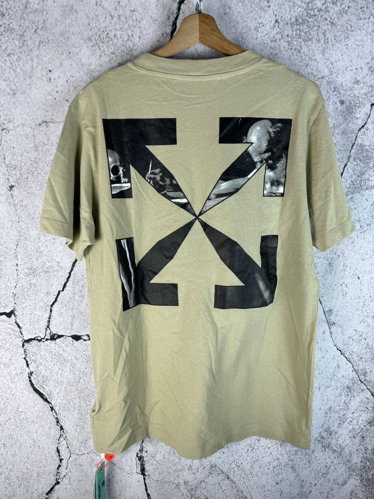 Off-White Off-White S/S22 Caravaggio Tee Sand Medium Size US M / EU 48-50 / 2 - 1 Thumbnail