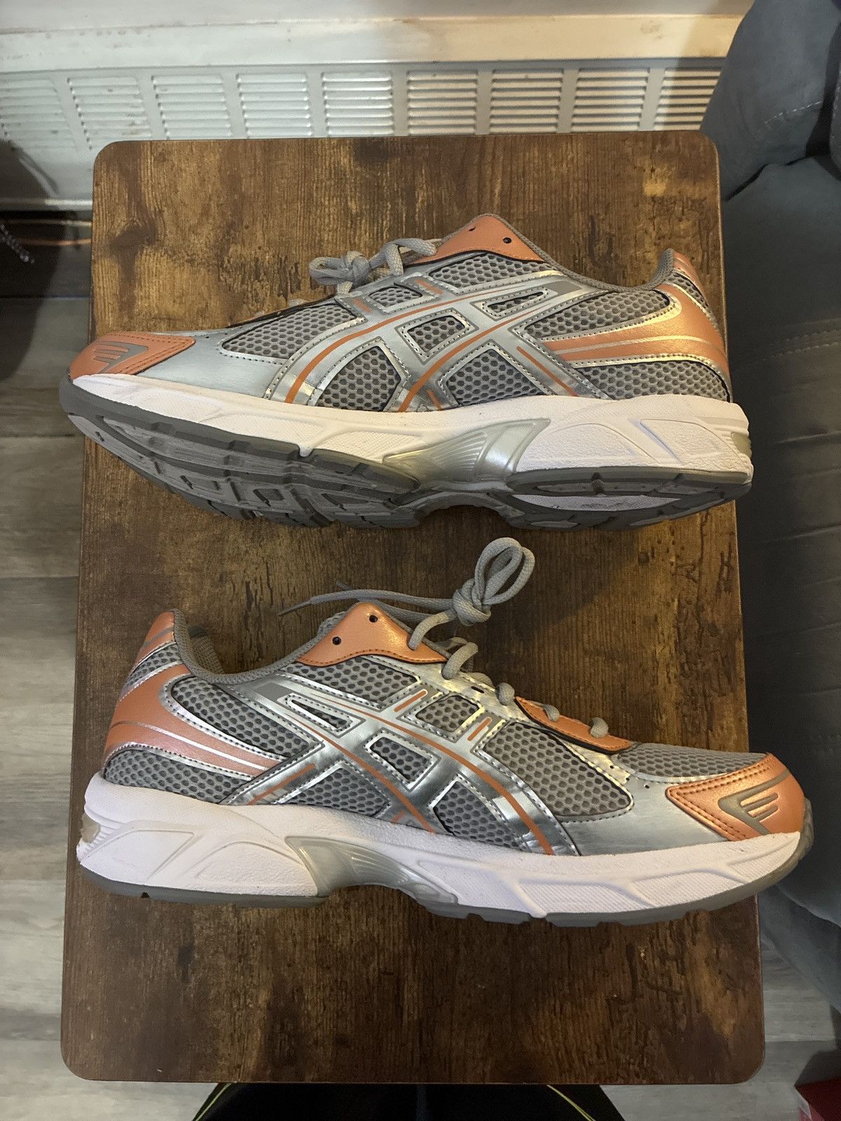 Asics GEL-1130 CEMENT GREY/RUST ORANGE Size US 12 / EU 45 - 2 Thumbnail