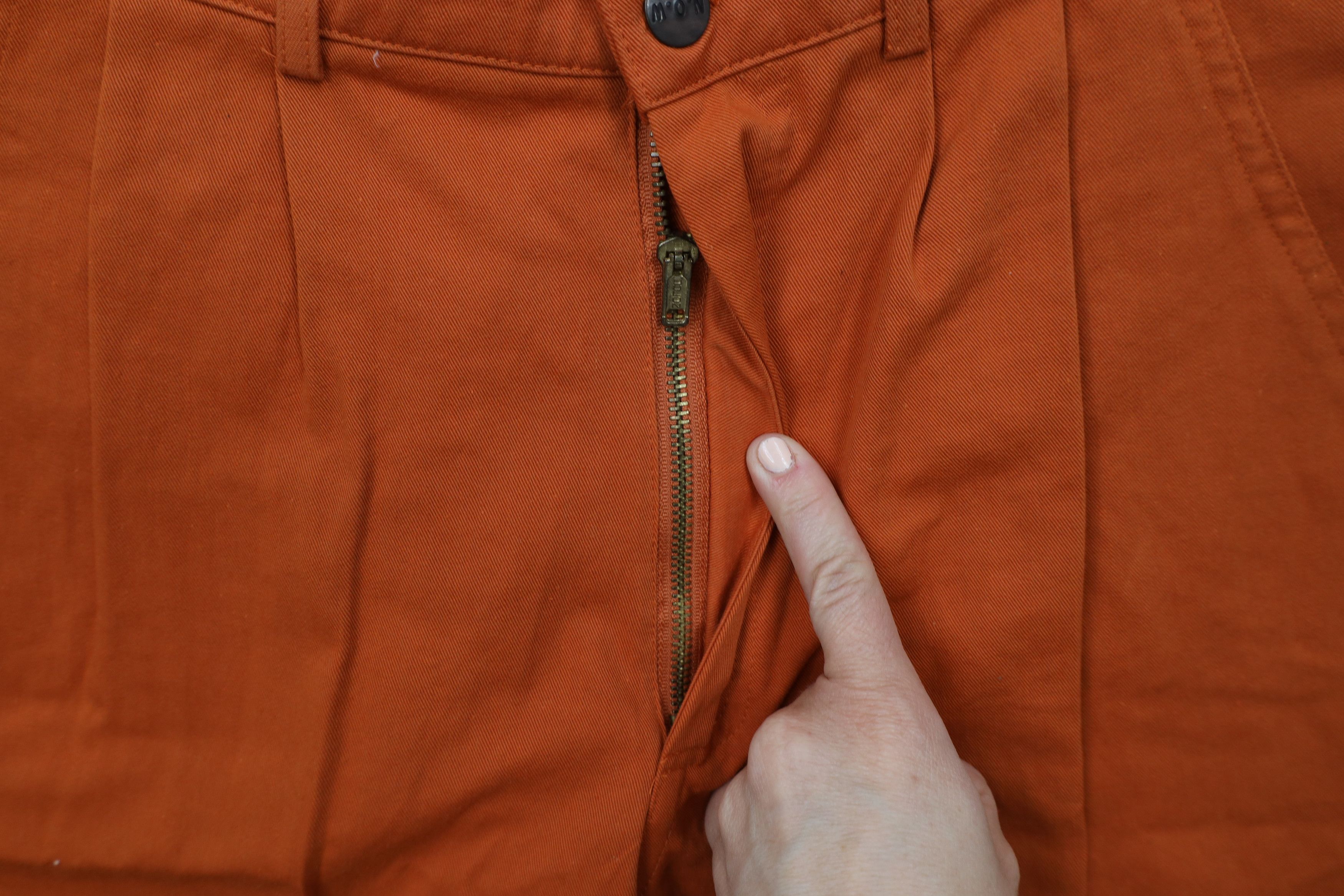 Vintage Deadstock Vintage 90s Streetwear Pleated Chino Shorts Orange Size US 28 / EU 44 - 5 Thumbnail
