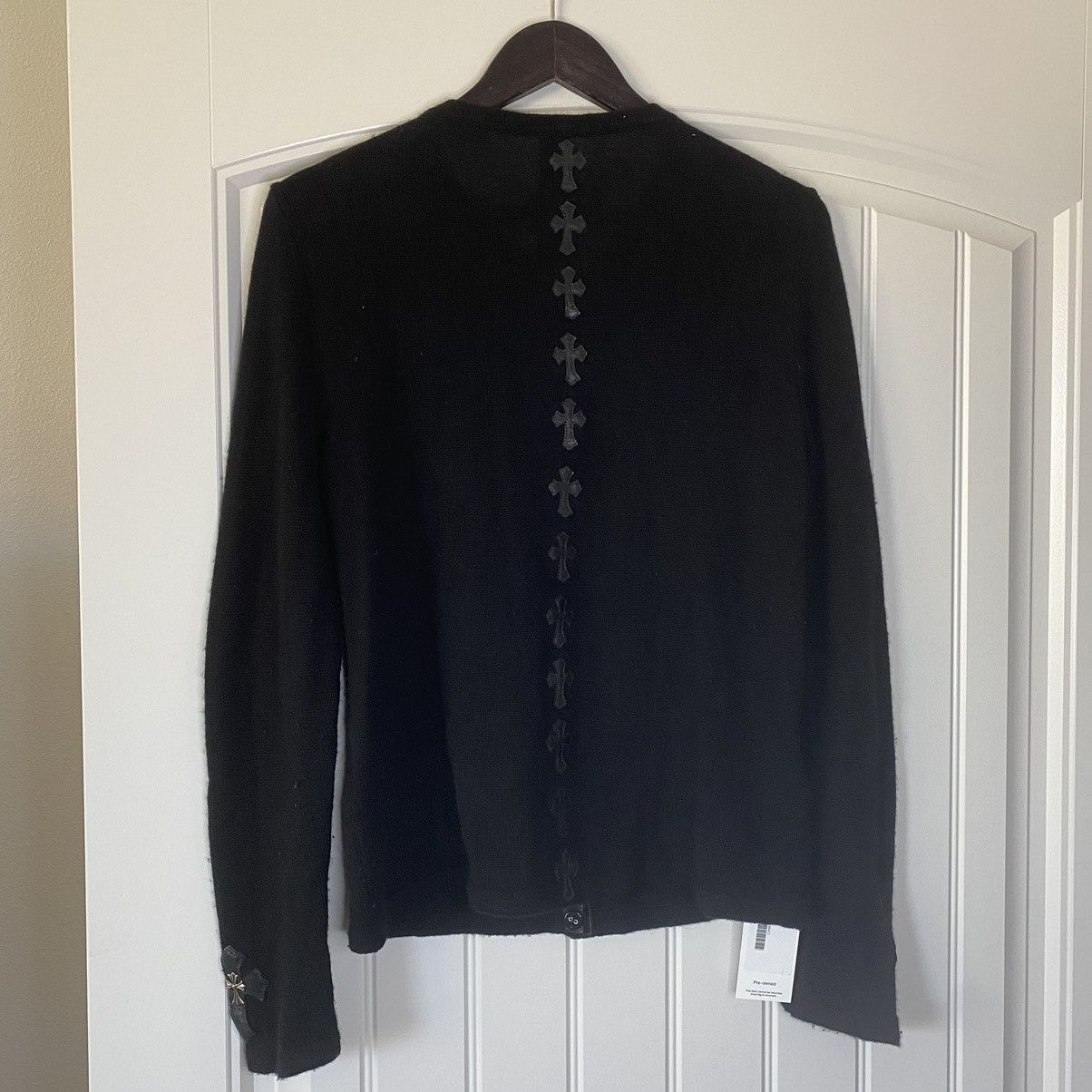 Chrome Hearts Chrome Hearts Black Cashmere Back Cross Patch Line Cardigan Size US S / EU 44-46 / 1 - 2 Thumbnail