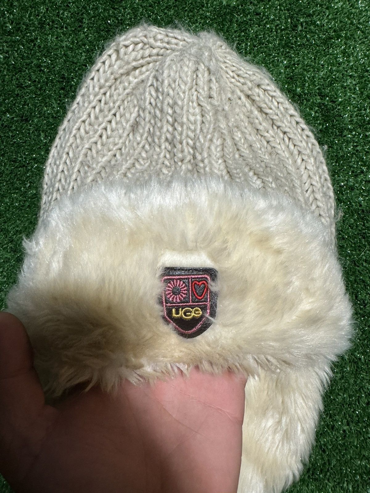 If Six Was Nine Y2k Mohair Fuzzy Wolf Ushanka Fur Hat Punk Winter Knitted Size ONE SIZE - 2 Thumbnail