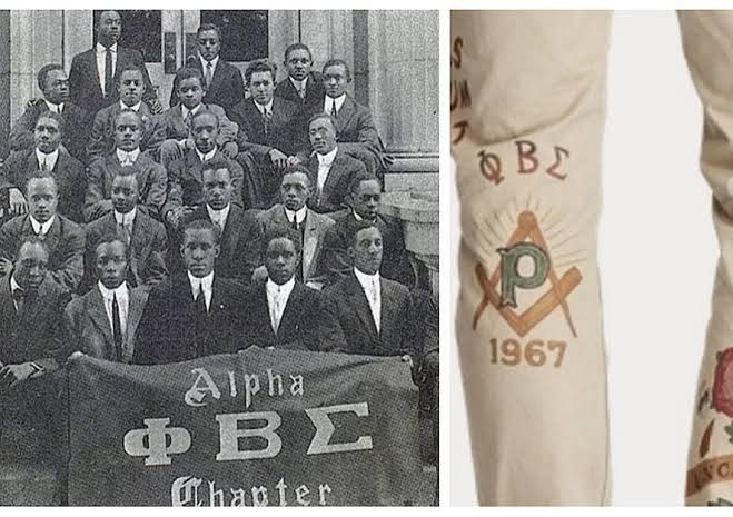 Polo Ralph Lauren BANNED PRL Chino Graphique Droit - RARE Phi Beta Sigma Edit. Size US 32 / EU 48 - 13 Thumbnail